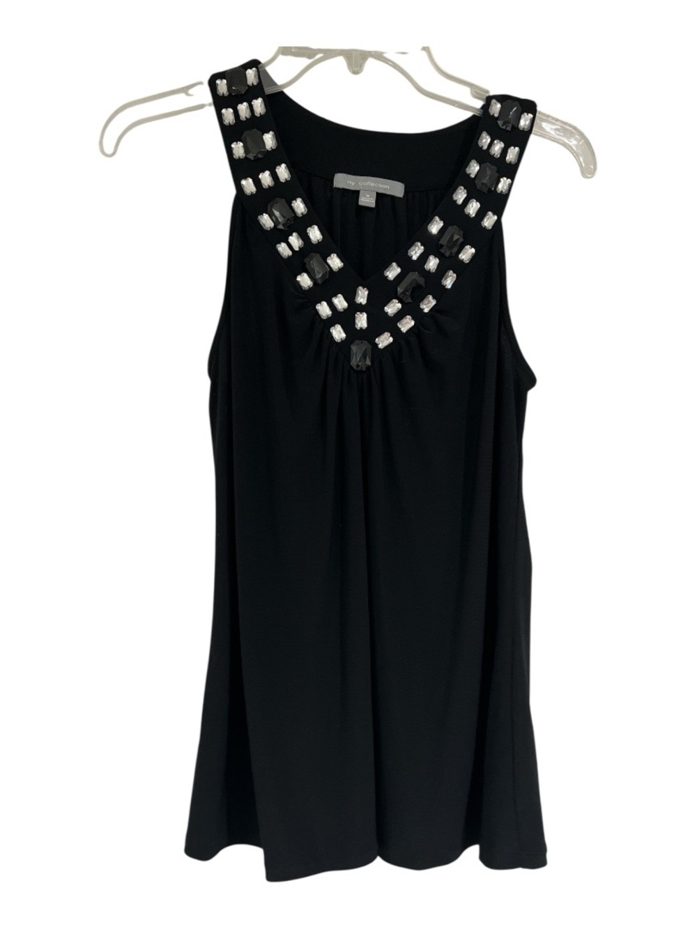 Y2K Black Embellished Sleeveless Women’s Top